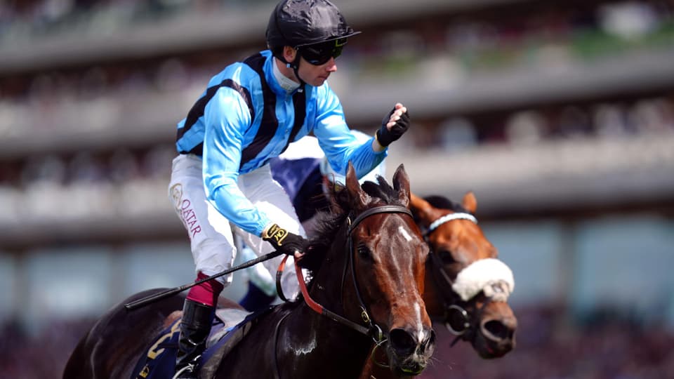 Asfoora and Oisin Murphy after winning the King Charles III Stakes on day one of Royal Ascot